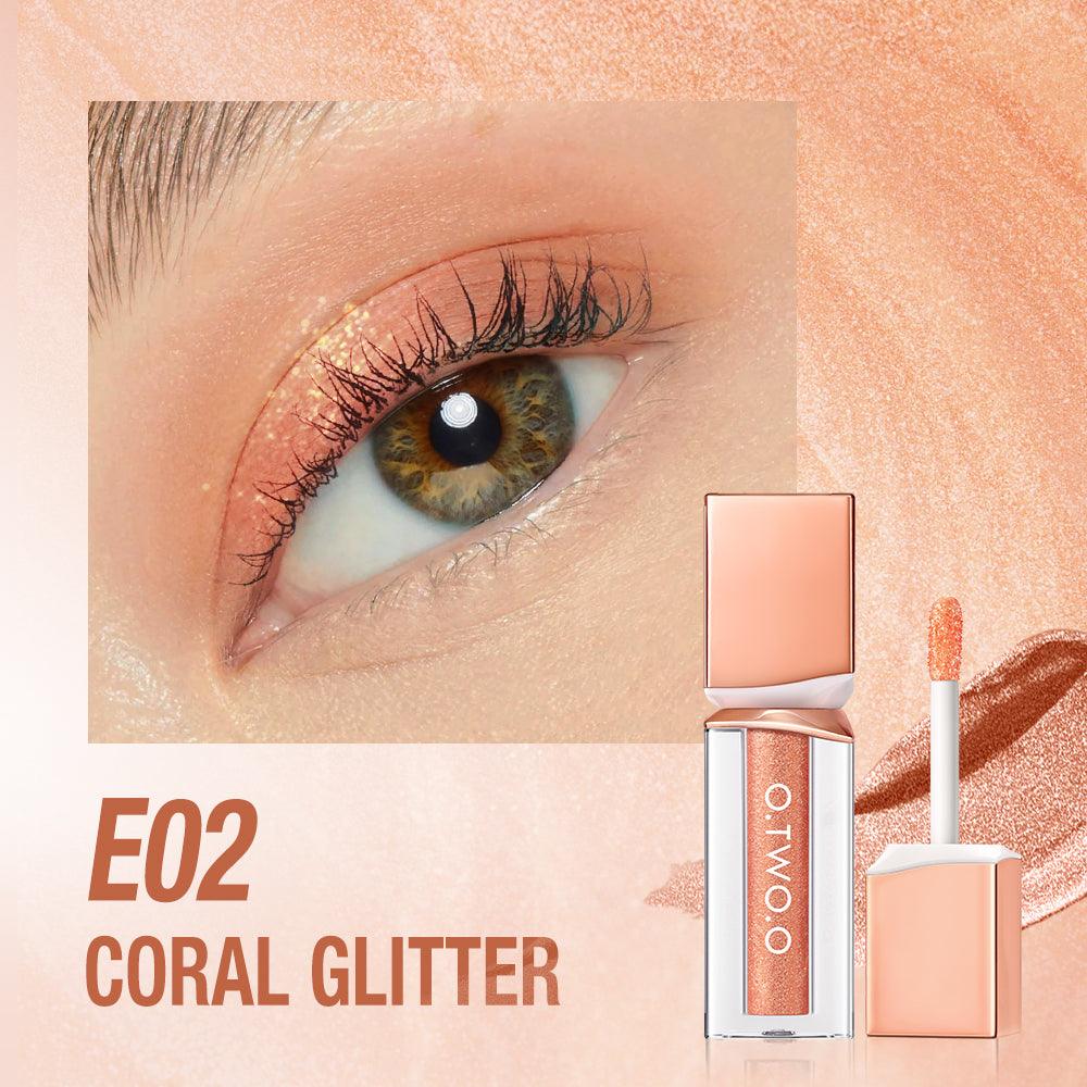Ciel Divonne Coral Glitter O.TWO.O Coral Shimmer Glitter Eyeshadow