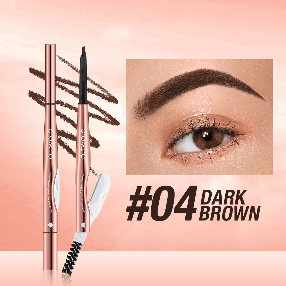 Ciel Divonne Dark Brown O.TWO.O 3in1 Hairlike Strokes Eyebrow Pencil