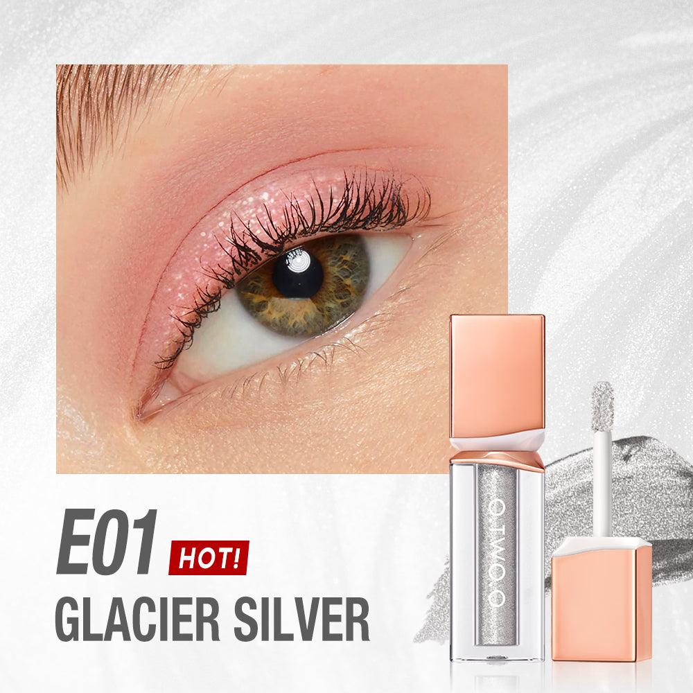 Ciel Divonne Glacier Silver O.TWO.O Coral Shimmer Glitter Eyeshadow