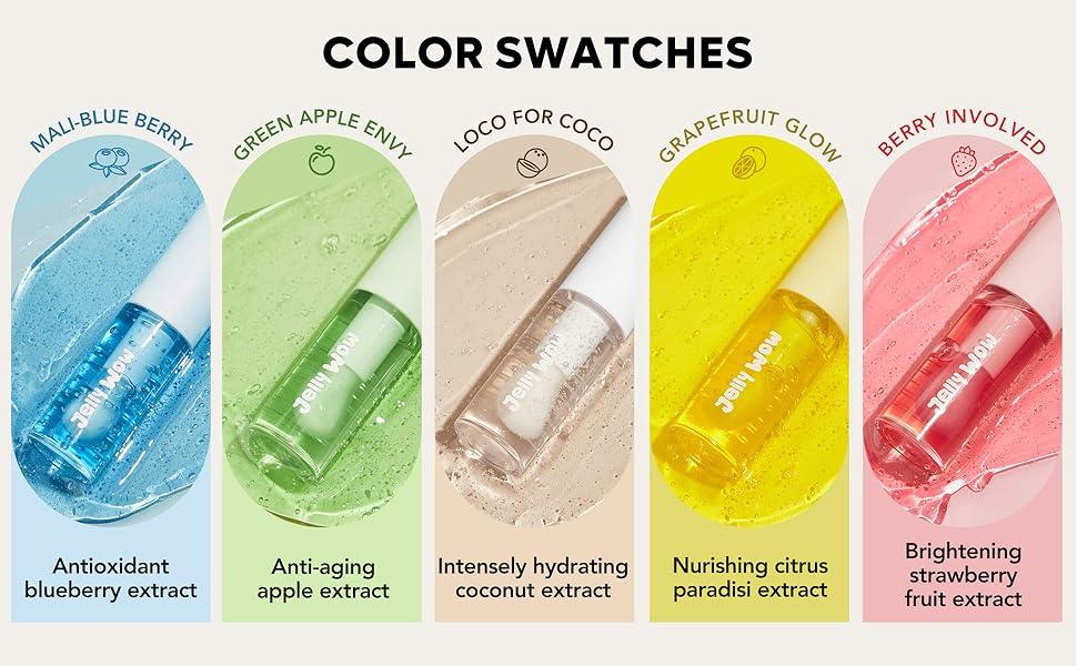SHEGLAM-Jelly Wow Hydrating Lip Oil- Clear Lip Gloss Plumping